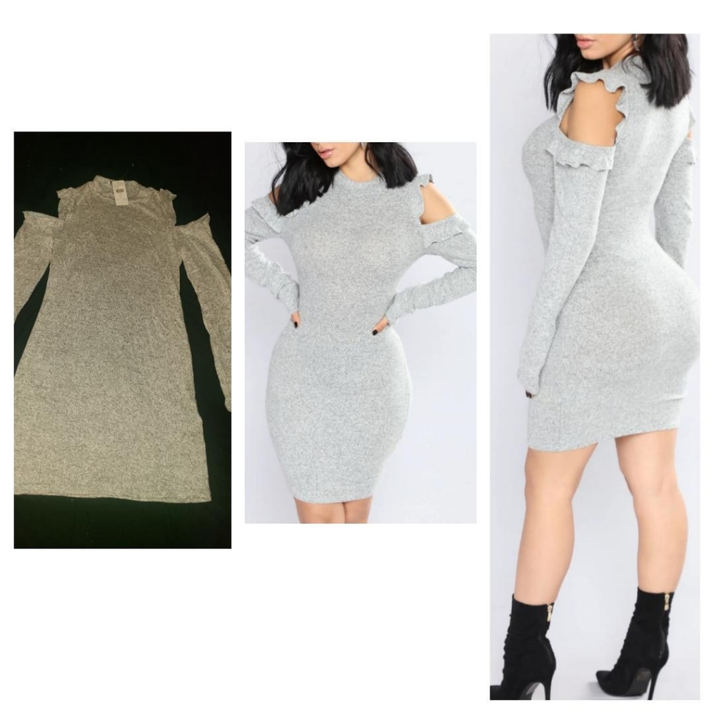 Fashion Nova Soft Feels Sweater Dress Sz L